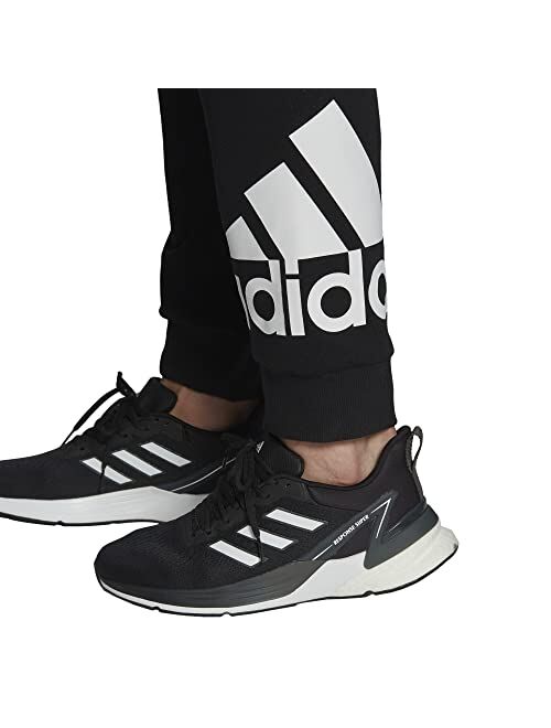 adidas Men's Essentials Fleece Tapered Cuff Logo Pants