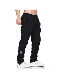 XueYin Men's Joggers Pants with Deep Pockets Athletic Loose-fit Sweatpants for Workout