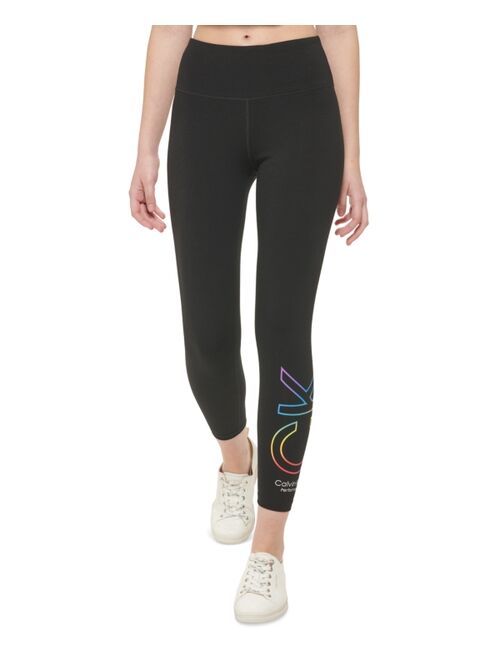 Calvin Klein Performance Women's Pride Ombre Logo 7/8 Leggings