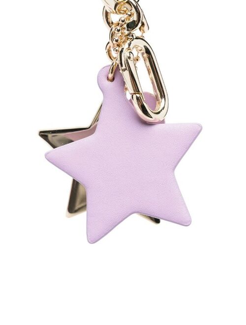 Furla star-patch leather keyring