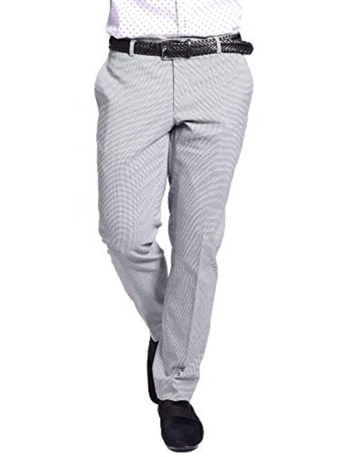 Craft & Soul Men's Slim Fit Stretch Fancy Pattern Dress Pant