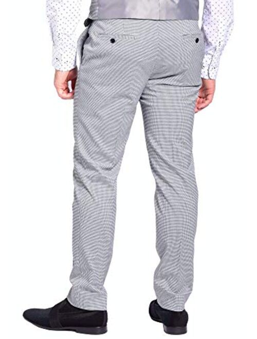 Craft & Soul Men's Slim Fit Stretch Fancy Pattern Dress Pant