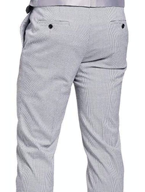 Craft & Soul Men's Slim Fit Stretch Fancy Pattern Dress Pant