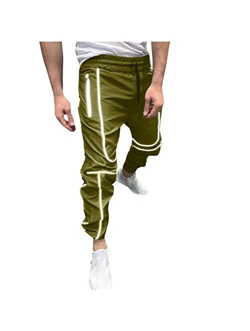 Stoota 2021 Fashion Men's Casual Solid Loose Patchwork Color Sweatpant Trousers Jogger Pants