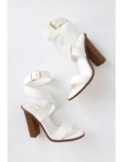 Shelbie Nude Ankle Strap Heels