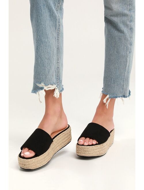 Lulus O'Ahu 2 Baby Blue Suede Espadrille Platforms