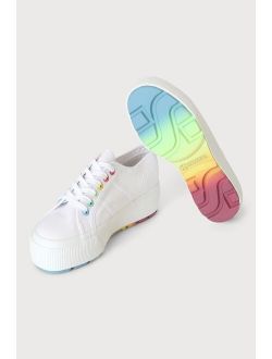 2790 Tank Multicolor Rainbow Canvas Platform Sneakers