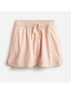 Girls' twill skirt with dolphin hem