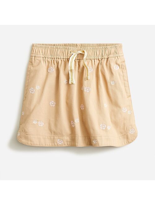 J.Crew Girls' twill skirt with dolphin hem