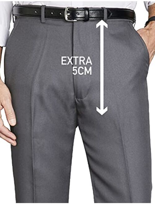 Chums | Mens | HIGH-Rise Trousers Poly Twill Pants with Stretch Waist |