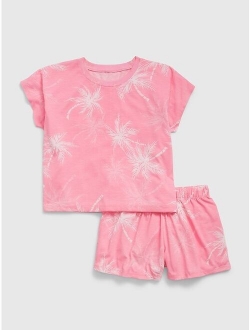 Kids 100% Recycled Dolman PJ Shorts Set