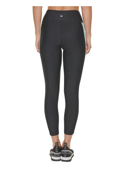 DKNY Sport Women's Colorblocked Zip-Front 7/8 Leggings