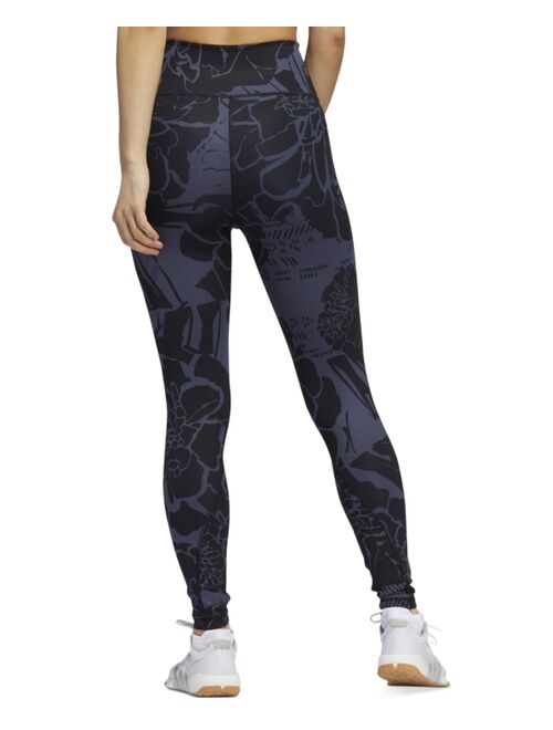 adidas Women's Optime Flower Training 7/8 Leggings