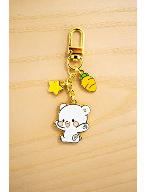 Buy Enamel Keychain - Cute Milk Mocha Bear Key Chain, MilkMochaBear for ...