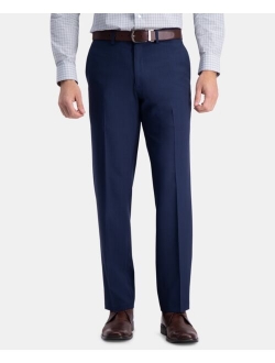 Mens Premium Comfort Straight-Fit 4-Way Stretch Wrinkle-Free Flat-Front Dress Pants