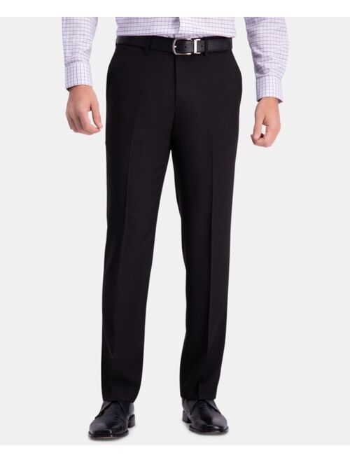 Haggar Mens Premium Comfort Straight-Fit 4-Way Stretch Wrinkle-Free Flat-Front Dress Pants