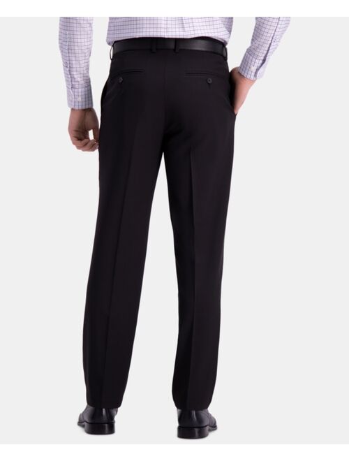 Haggar Mens Premium Comfort Straight-Fit 4-Way Stretch Wrinkle-Free Flat-Front Dress Pants