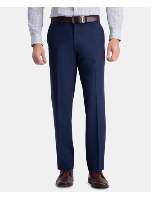 Haggar Mens Premium Comfort Straight-Fit 4-Way Stretch Wrinkle-Free Flat-Front Dress Pants