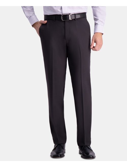 Haggar Mens Premium Comfort Straight-Fit 4-Way Stretch Wrinkle-Free Flat-Front Dress Pants