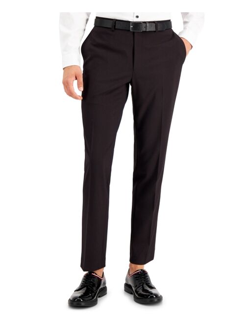 INC International Concepts Men's Slim-Fit Burgundy Solid Suit Pants, Created for Macy's