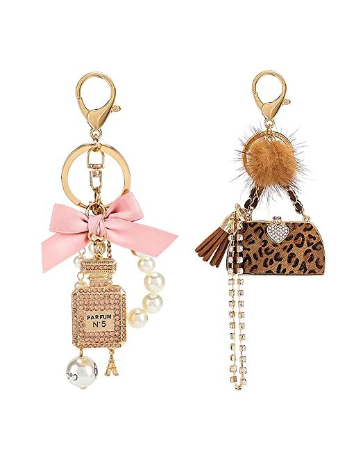 Allnice Cute Keychain 2 Pack Women Keychain Cute Keyrings for Women Girls Car Key Ring Crafts Bags