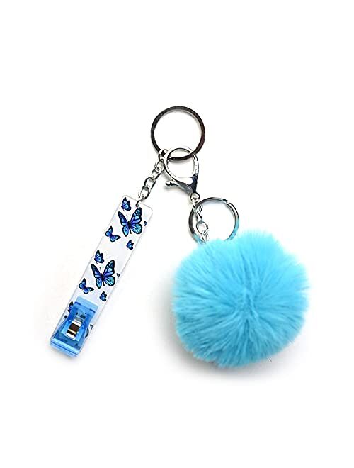 Yangmei Credit Card Puller, Cute Acrylic Debit Bank Card Grabber for Long Nails ATM Keychain Card Clip For Long Nails Keychain