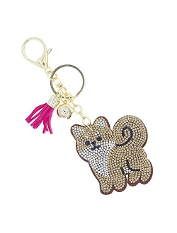 Ntlx Key Chain Bag Charm – Cute Sparkling Charm for Purses, Luggage, Suitcases, Diaper Bag, and Keys - Gift Box Included