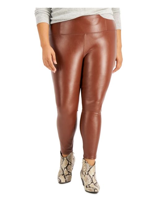 Tinseltown Trendy Plus Size Faux-Leather Leggings