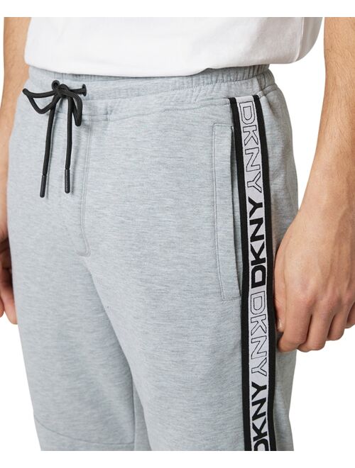 DKNY Men's Tanner Regular-Fit Stretch Logo-Taped Jogger Pants