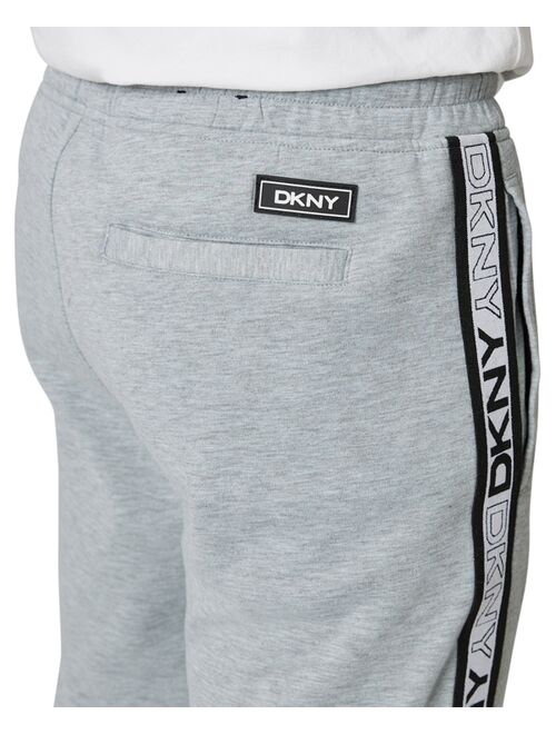 DKNY Men's Tanner Regular-Fit Stretch Logo-Taped Jogger Pants