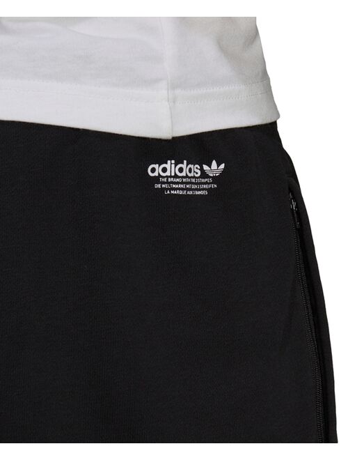 adidas Men's Behind The Tefoil Regular-Fit Logo-Print Fleece Sweatpants