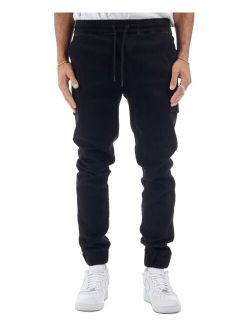 nANA jUDY Men's The Jogger Regular-Fit Stretch Denim Cargo Pants