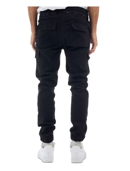 nANA jUDY Men's The Jogger Regular-Fit Stretch Denim Cargo Pants