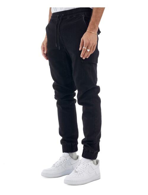 nANA jUDY Men's The Jogger Regular-Fit Stretch Denim Cargo Pants