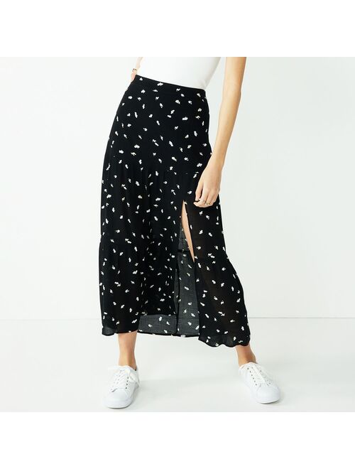 Women's Nine West Crosshatch Tiered Maxi Skirt