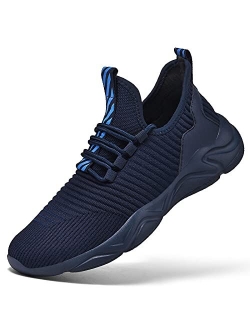 Dabbqis Men's Running Shoes Breathable Lightweight Tennis Sports Walking Sneaker for Men Workout