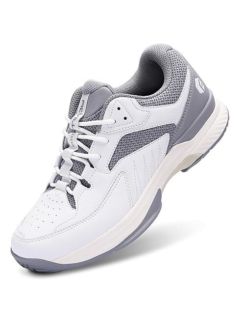 FitVille Wide Pickleball Shoes for Men All Court Tennis Shoes with Arch Support for Plantar Fasciitis