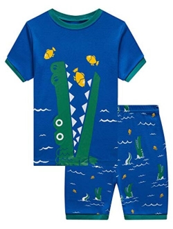 Little Pajamas Boys Pajamas 100% Cotton Lion Short Kids Snug Fit Pjs Summer Toddler Sleepwear