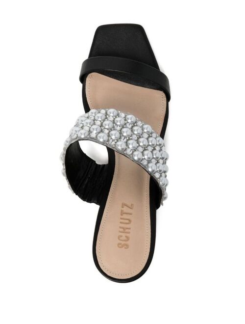 Schutz crystal pearl-embellished sandals