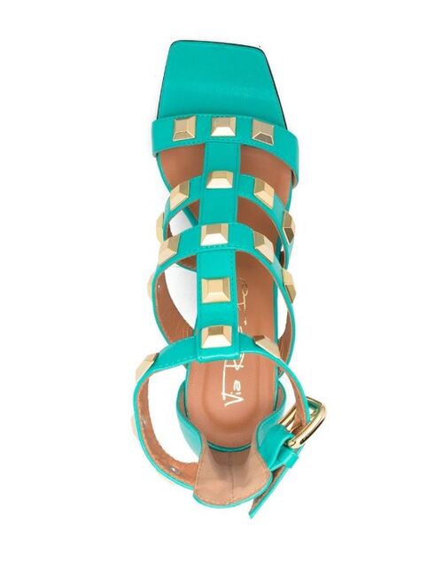 Via Roma 15 studded 95mm sandals