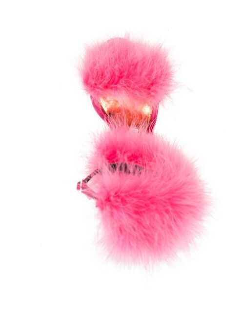 Alexandre Vauthier feather-detail open-toe sandals