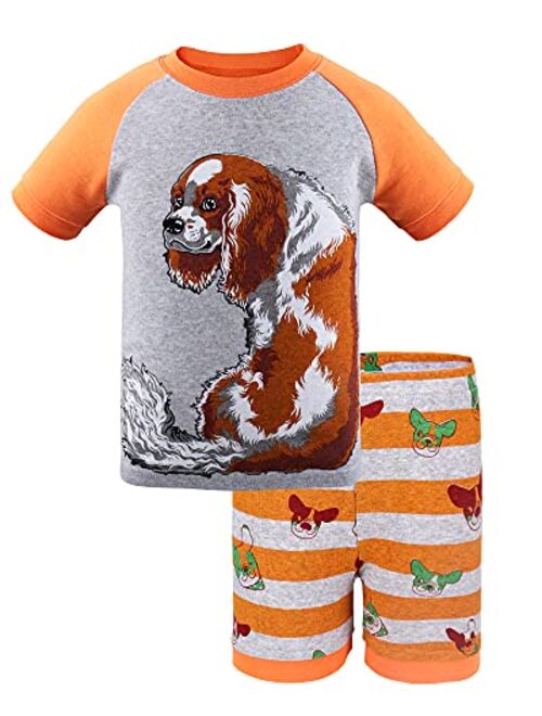 DAUGHTER QUEEN Boys Pajamas Short Set 100% Cotton Sleepwear Size 18 Months-12 Years