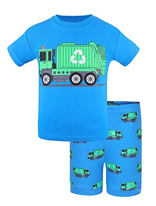 DAUGHTER QUEEN Boys Pajamas Short Set 100% Cotton Sleepwear Size 18 Months-12 Years