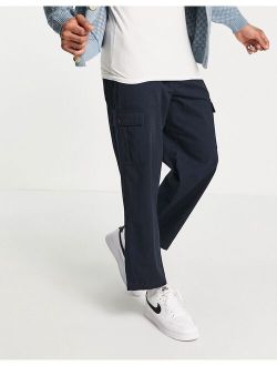 Farah Greenport loose fit cargo pants in navy