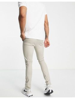 super skinny chinos in light beige