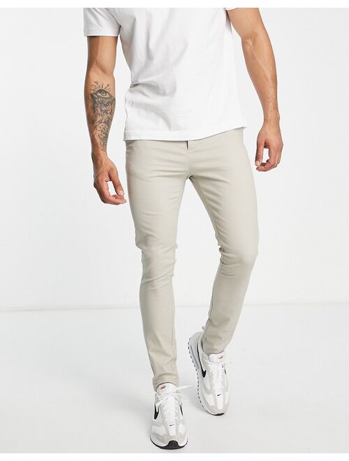 ASOS DESIGN super skinny chinos in light beige