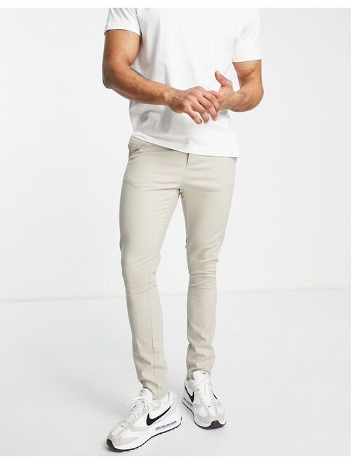 ASOS DESIGN super skinny chinos in light beige