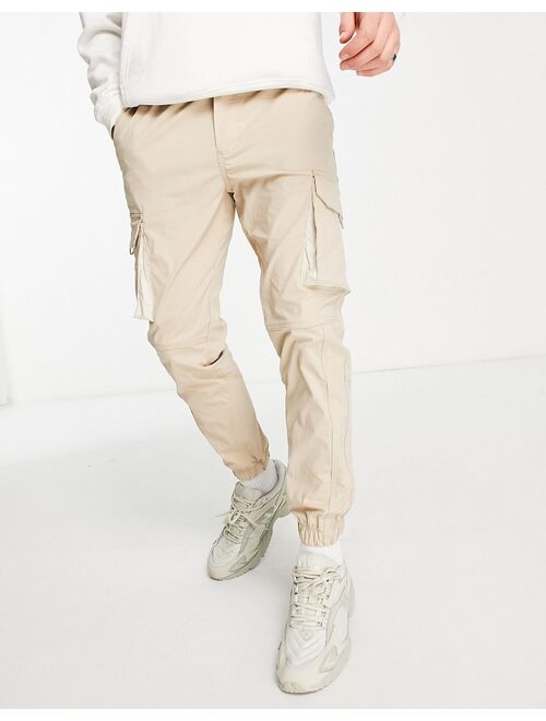 Jack & Jones Intelligence technical cargo pants in beige