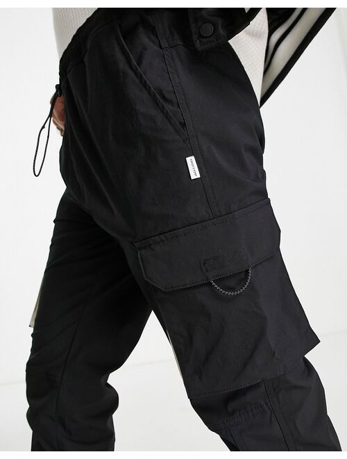 Jack & Jones Intelligence technical cargo pants in black