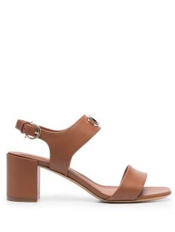 Salvatore Ferragamo Gancini-plaque leather sandals